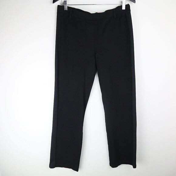 BETABRAND Straight Leg Classic Stretch Dress Pant Yoga in Black Sz Large Petite - Picture 1 of 6